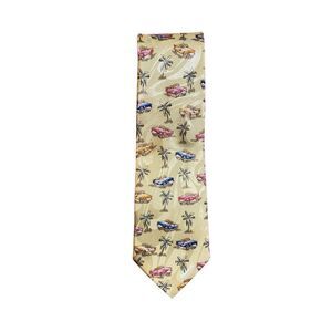 Tropical Hawaii handmade convertible, car, print palm tree necktie